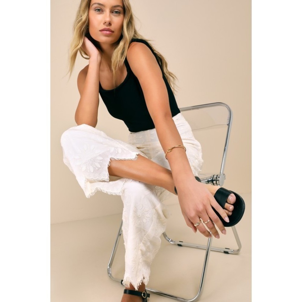White Lace Pants